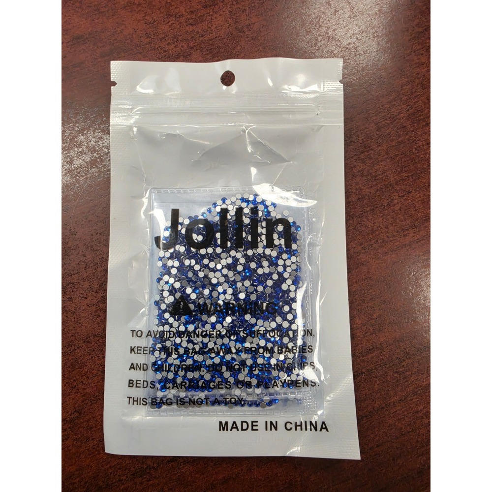 Jollin Glass Rhinestones SS8 Sapphire Blue Non Hotfix Flatback 2880pcs New - Picture 4 of 12